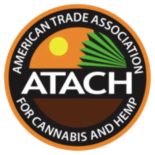 American Trade Association for Cannabis and Hemp Logo. S3 Collective Pledge Supporter.